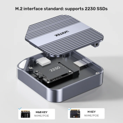 Unitek USB-C NVME PCIe M2 2230 Magnetic SSD Enclosure - S1244A - 10Gbps PD100W — Buy in Cyprus with Fast Delivery
