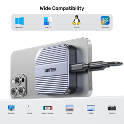 Unitek USB-C NVME PCIe M2 2230 Magnetic SSD Enclosure - S1244A - 10Gbps PD100W — Buy in Cyprus with Fast Delivery