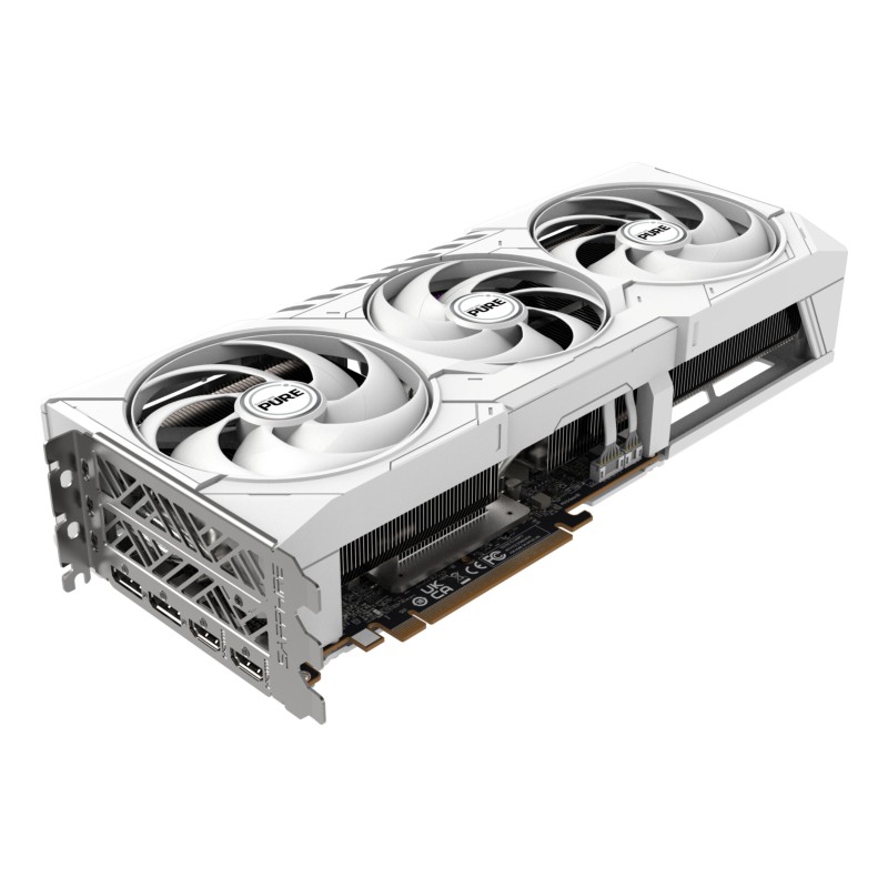 Sapphire PURE Radeon RX 9070 XT - 16GB GDDR6 - 3010 MHz Boost - White Tri‑X 3‑Fan OC (UEFI)