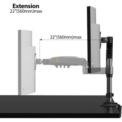 NBMounts H100 Single Arm Gas Desktop Monitor Mount (upgraded version) — Buy in Cyprus with Fast Delivery