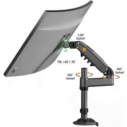 NBMounts H100 Single Arm Gas Desktop Monitor Mount (upgraded version) — Buy in Cyprus with Fast Delivery