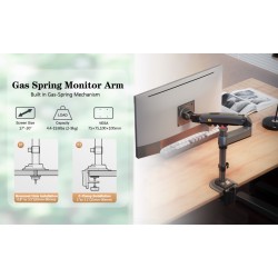 NBMounts H100 Single Arm Gas Desktop Monitor Mount (upgraded version) — Buy in Cyprus with Fast Delivery