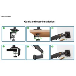 NBMounts H100 Single Arm Gas Desktop Monitor Mount (upgraded version) — Buy in Cyprus with Fast Delivery