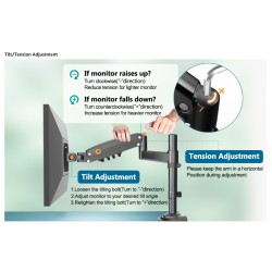 NBMounts H100 Single Arm Gas Desktop Monitor Mount (upgraded version) — Buy in Cyprus with Fast Delivery