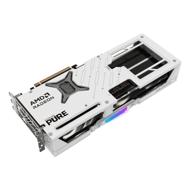 Sapphire PURE Radeon RX 9070 XT - 16GB GDDR6 - 3010 MHz Boost - White Tri‑X 3‑Fan OC (UEFI)