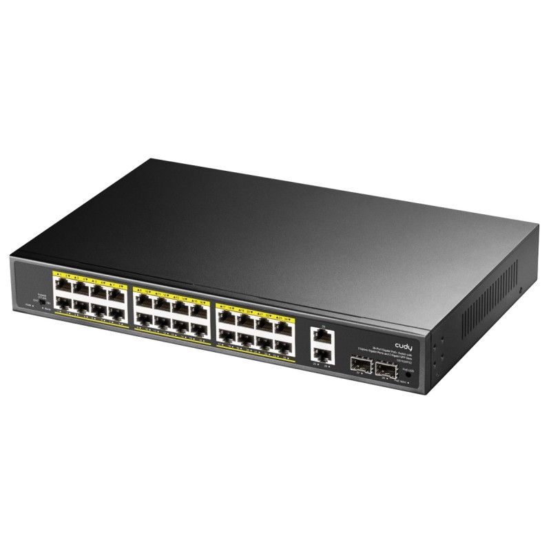 Cudy Switch PoE Gigabit 24PoE + 2GbE + 2SFP Uplink 300W RM - GS1026PS2 - RM — Buy in Cyprus with Fast Delivery
