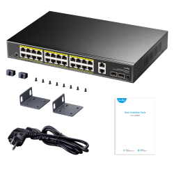 Cudy Switch PoE Gigabit 24PoE + 2GbE + 2SFP Uplink 300W RM - GS1026PS2 - RM — Buy in Cyprus with Fast Delivery