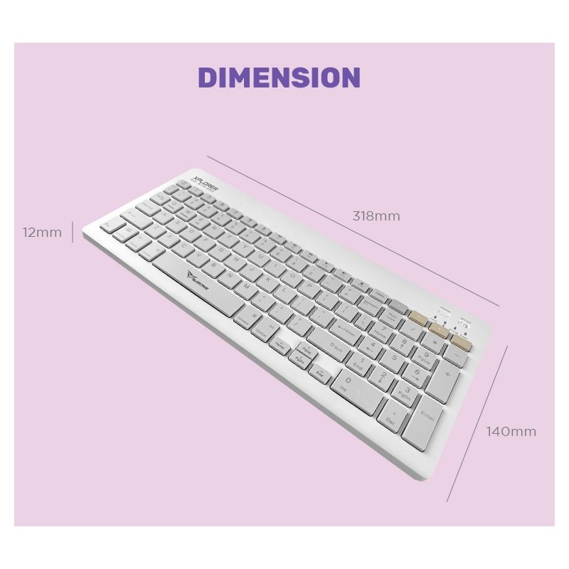 Alcatroz XPLORER GO! Wireless Mini Keyboard - BTR 200 - Wireless, Mini Keyboard, 2.4G+BT — Buy in Cyprus with Fast Delivery