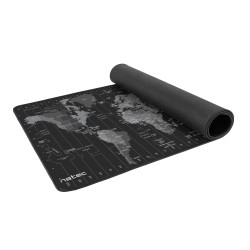 Natec Time Zone Map XL Mousepad - Grey Black — Buy in Cyprus with Fast Delivery