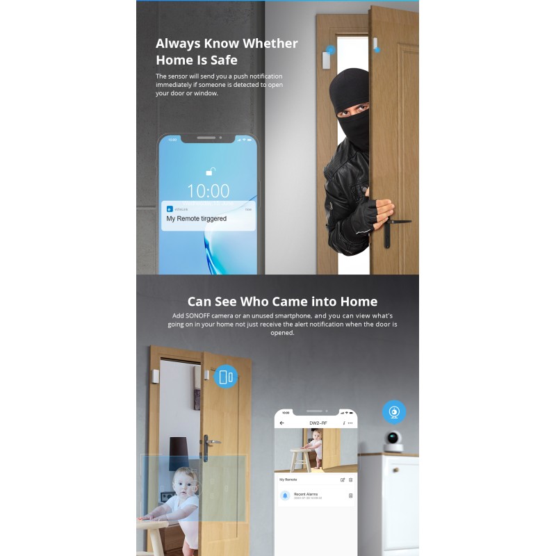 Sonoff RF Door & Window Alarm Sensor - DW2 - RF — Buy in Cyprus with Fast Delivery