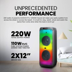 SonicGear 2 x 12'' Portable Karaoke Speaker - AudioXPro1200HD - 2 x Wireless Microphones — Buy in Cyprus with Fast Delivery