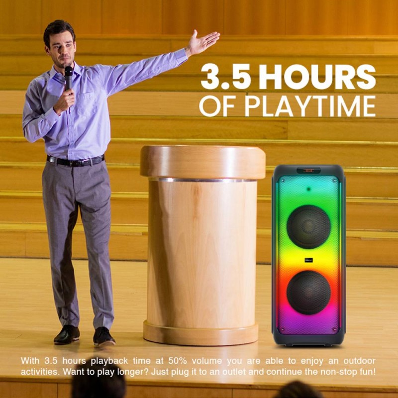 SonicGear 2 x 12'' Portable Karaoke Speaker - AudioXPro1200HD - 2 x Wireless Microphones — Buy in Cyprus with Fast Delivery