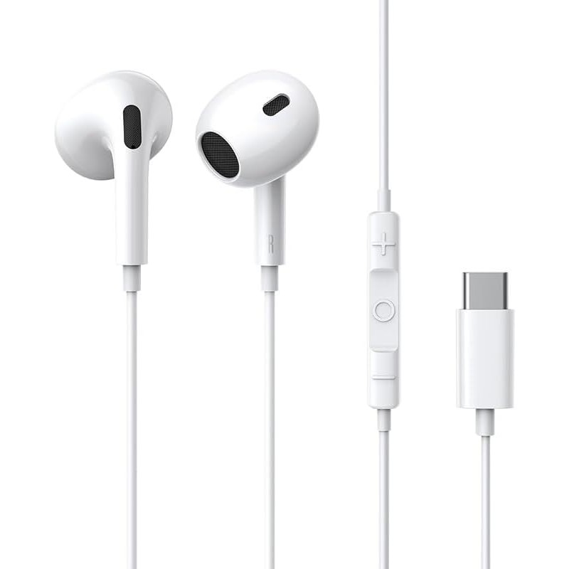 Baseus Earphones - CZ17 - Wired Type C Encok White — Buy in Cyprus with Fast Delivery