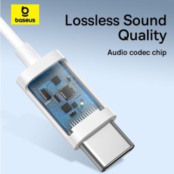 Baseus Earphones - CZ17 - Wired Type C Encok White — Buy in Cyprus with Fast Delivery