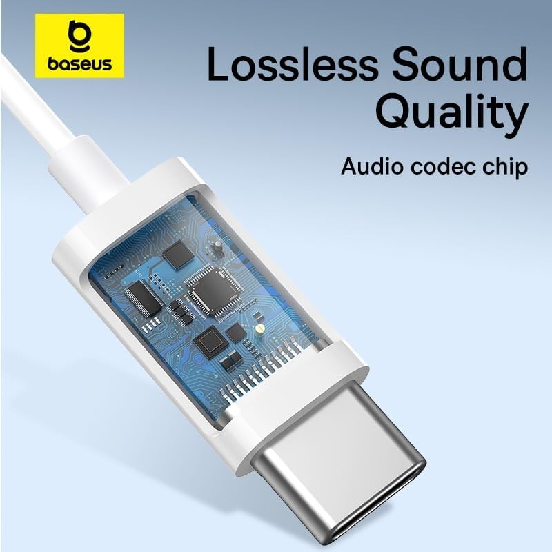 Baseus Earphones - CZ17 - Wired Type C Encok White — Buy in Cyprus with Fast Delivery