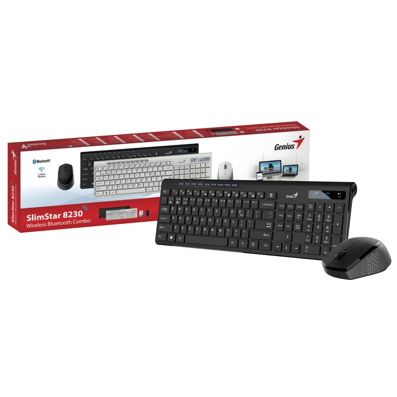 Genius Keyboard-Mouse Set - SlimStar 8230 - Wireless+BT English — Buy in Cyprus with Fast Delivery