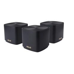 ASUS MESH ZenWiFi AX1800 Wi-Fi 6 Dual Band Gigabit 3 Pack Black - XD4 Plus - AX1800, Wi-Fi 6, Dual Band, Gigabit, 3 Pack, Black
