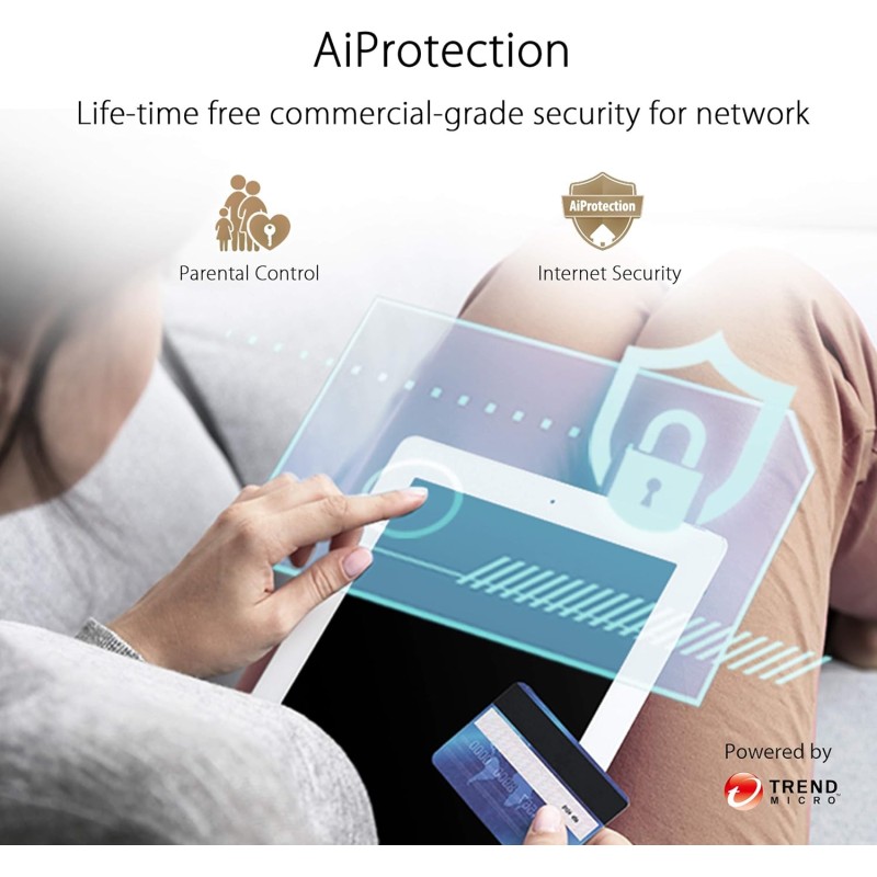 ASUS MESH ZenWiFi AX1800 Wi-Fi 6 Dual Band Gigabit 3 Pack Black - XD4 Plus - AX1800, Wi-Fi 6, Dual Band, Gigabit, 3 Pack, Black