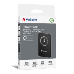 Verbatim Wireless Magnetic Slim Powerbank - Qi2 15W 5000mAh Black — Buy in Cyprus with Fast Delivery