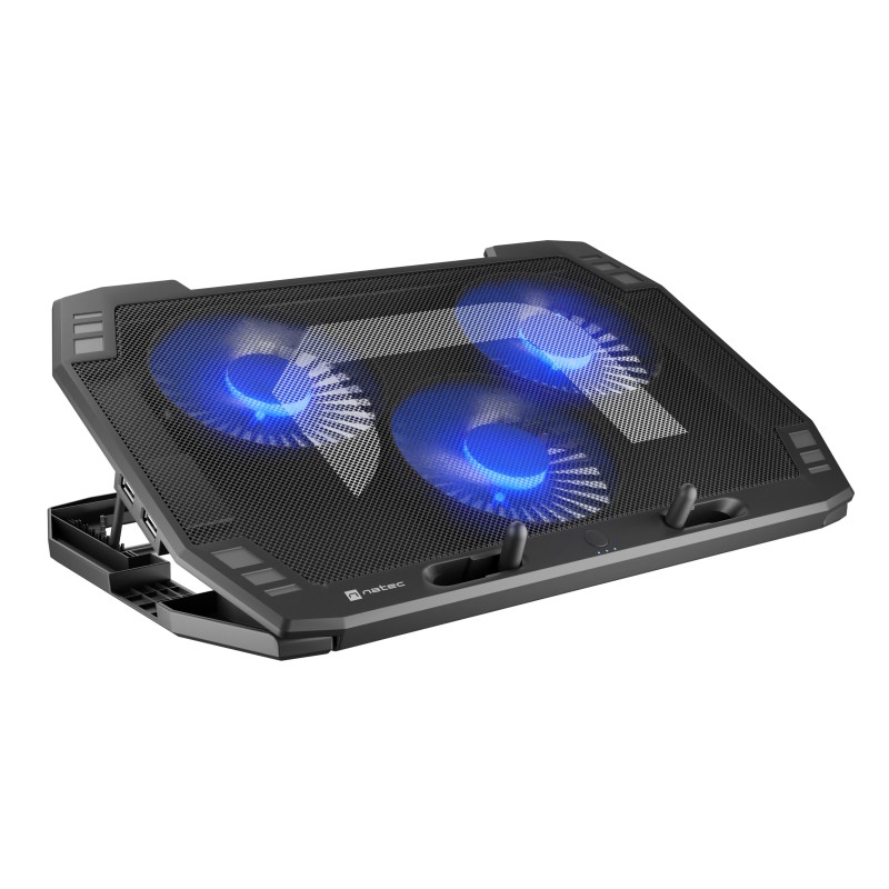 Natec ORIOLE Laptop Cooling Stand - 17.3'' with 3 Fans LED 2xUSB — Buy in Cyprus with Fast Delivery
