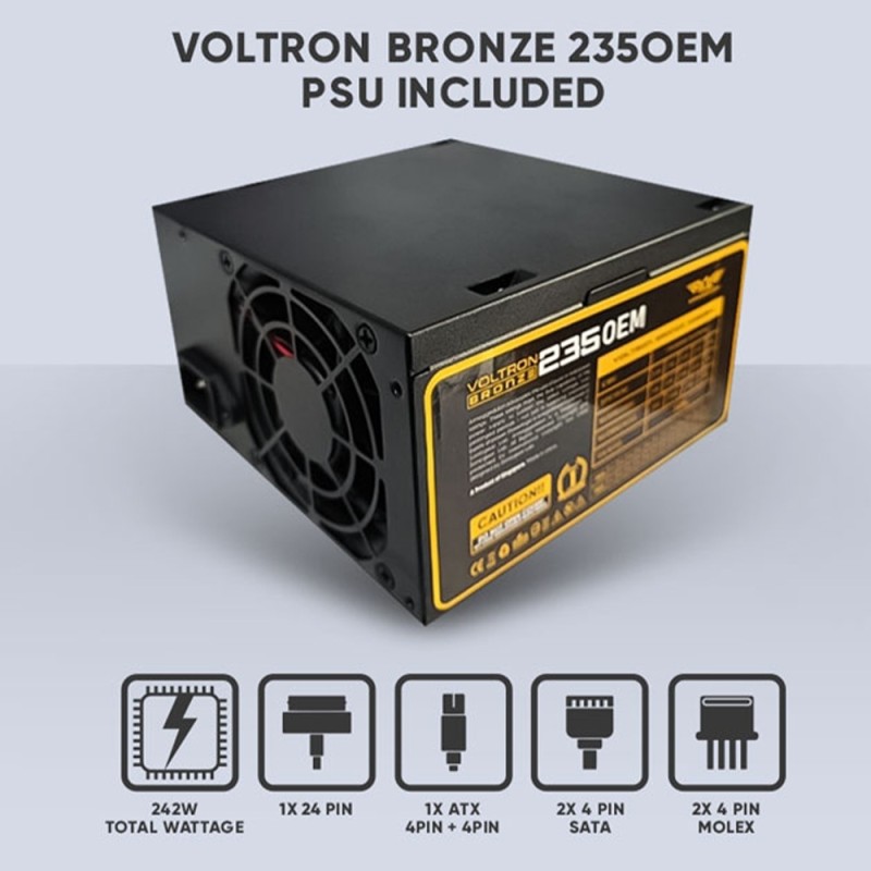 Alcatroz PC Case M-ATX FUTURA MILLENIA - M600 PRO - USB3.0 Incl 2 Fans & 235W PSU — Buy in Cyprus with Fast Delivery