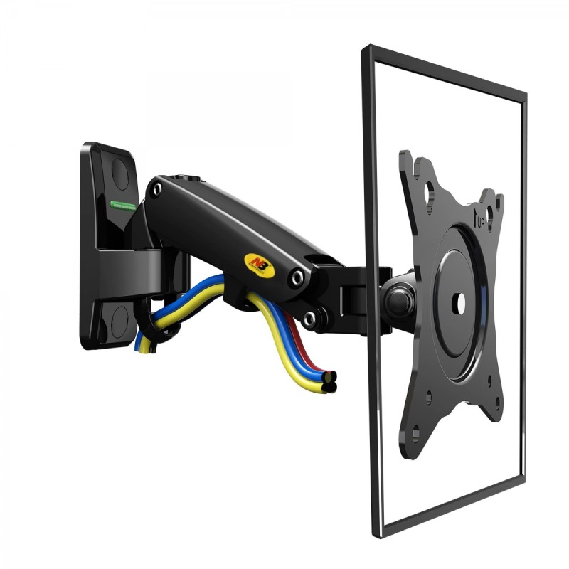 NBmounts TV Monitor Wall Mount - F120 - Gas Strut Single Arm 10x10 — Buy in Cyprus with Fast Delivery