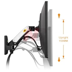 NBmounts TV Monitor Wall Mount - F120 - Gas Strut Single Arm 10x10 — Buy in Cyprus with Fast Delivery