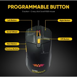 Armaggeddon Pro-Gaming Mouse - SCORPION 5 - Pro-Gaming Mouse with Free Mousepad — Buy in Cyprus with Fast Delivery