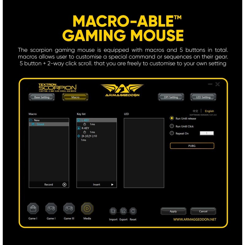 Armaggeddon Pro-Gaming Mouse - SCORPION 5 - Pro-Gaming Mouse with Free Mousepad — Buy in Cyprus with Fast Delivery
