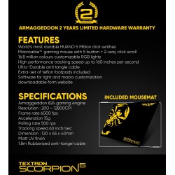 Armaggeddon Pro-Gaming Mouse - SCORPION 5 - Pro-Gaming Mouse with Free Mousepad — Buy in Cyprus with Fast Delivery