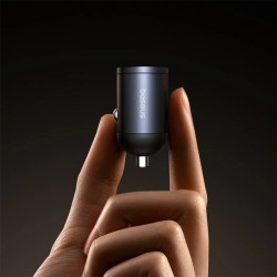 Baseus Tiny Star Car Charger - 30W PD 3.0 U+C Black — Buy in Cyprus with Fast Delivery
