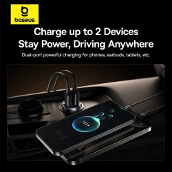 Baseus Tiny Star Car Charger - 30W PD 3.0 U+C Black — Buy in Cyprus with Fast Delivery