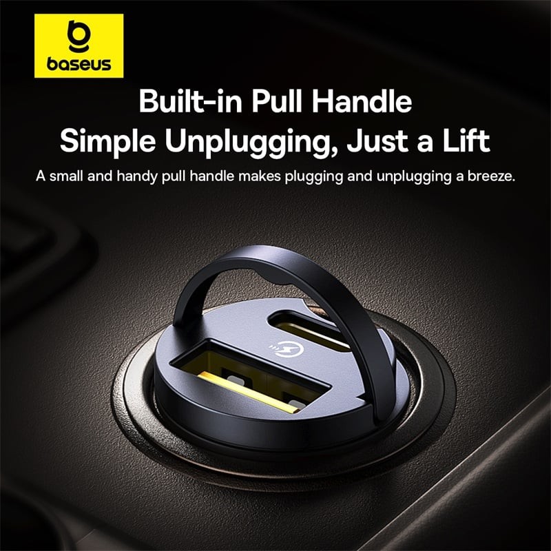 Baseus Tiny Star Car Charger - 30W PD 3.0 U+C Black — Buy in Cyprus with Fast Delivery