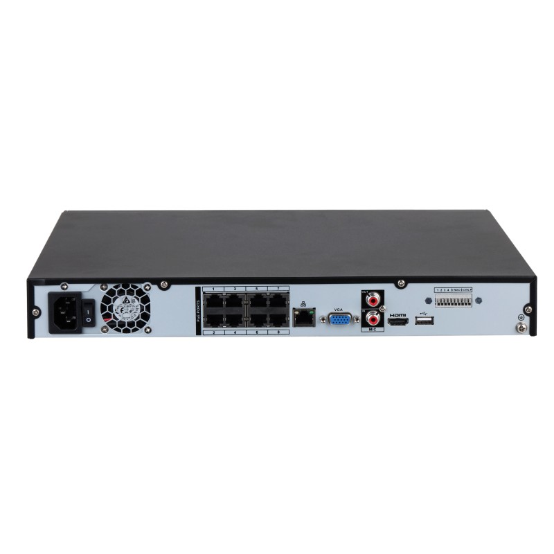 Dahua NVR - NVR4208-8P-EI - 8ch 2HDD 256mbps H265 — Buy in Cyprus with Fast Delivery