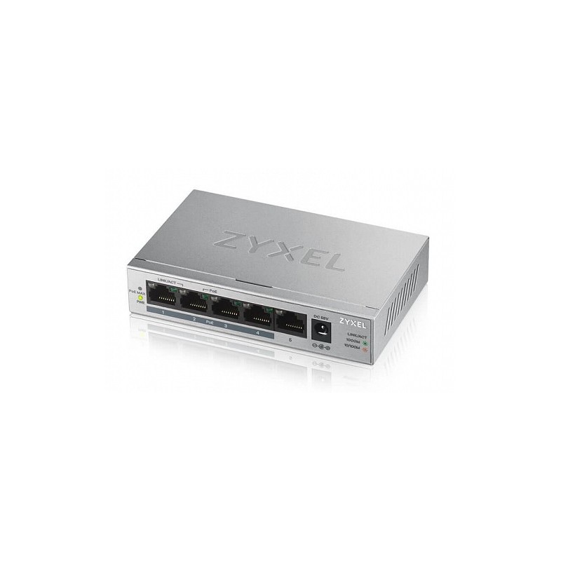 Zyxel Switch PoE Gigabit 4PoE 60W UK Plug - GS1005-HP - PoE Gigabit 4PoE 60W UK Plug — Buy in Cyprus with Fast Delivery