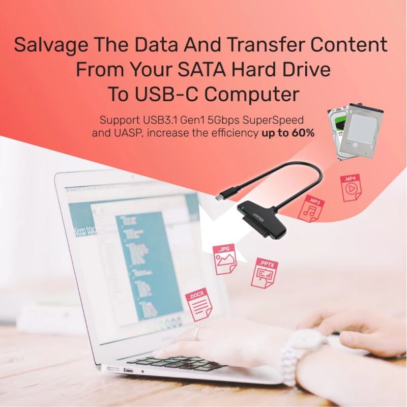 Unitek USB-C 3.1 to SATA6G Converter 2.5'' - Y-1096A - USB-C 3.1 to SATA6G Converter 2.5'' — Buy in Cyprus with Fast Delivery