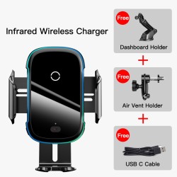 Baseus QI 15W Wireless Car Charger - Dash & Air Vent Mount — Buy in Cyprus with Fast Delivery