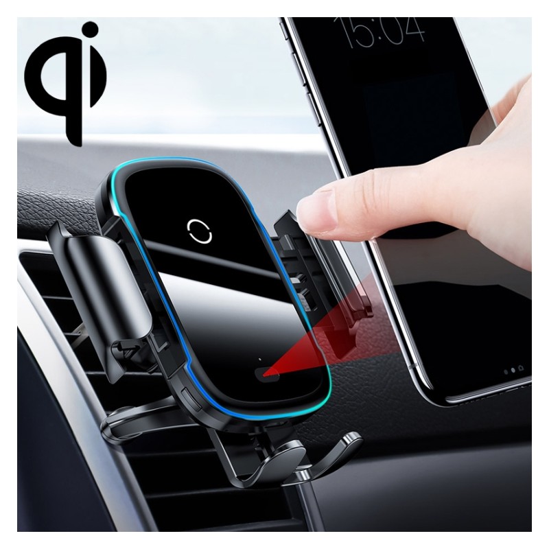 Baseus QI 15W Wireless Car Charger - Dash & Air Vent Mount — Buy in Cyprus with Fast Delivery