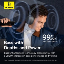 Baseus Headphones - Bass 35 Max - Over Ear Black — Buy in Cyprus with Fast Delivery