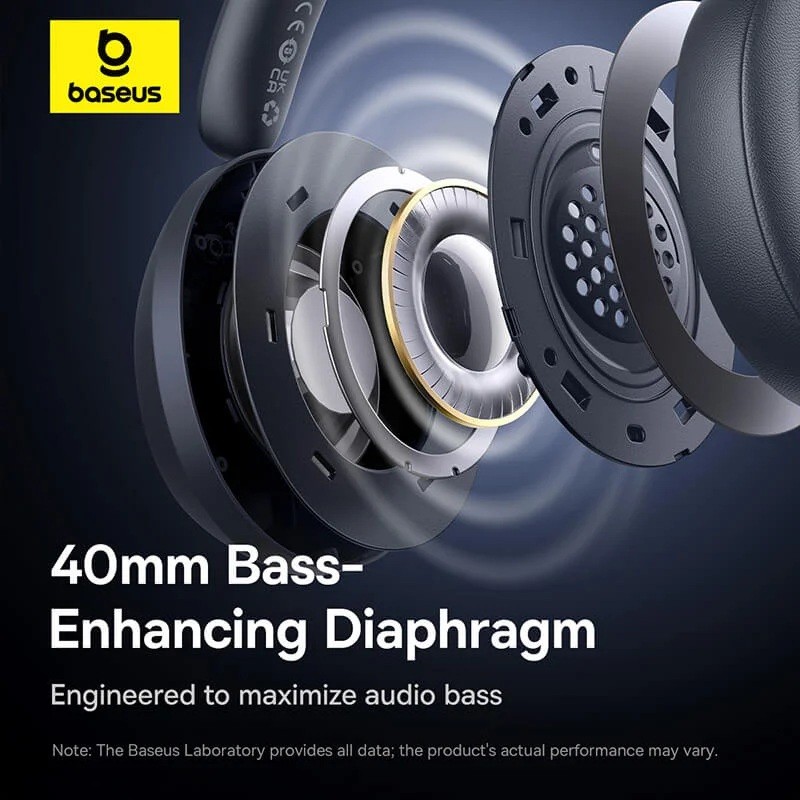 Baseus Headphones - Bass 35 Max - Over Ear Black — Buy in Cyprus with Fast Delivery