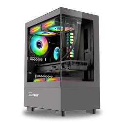 Armaggeddon Gaming Case M-ATX - AQUARON - Duplex Black (Bottom USB Ports-310mm VGA) — Buy in Cyprus with Fast Delivery