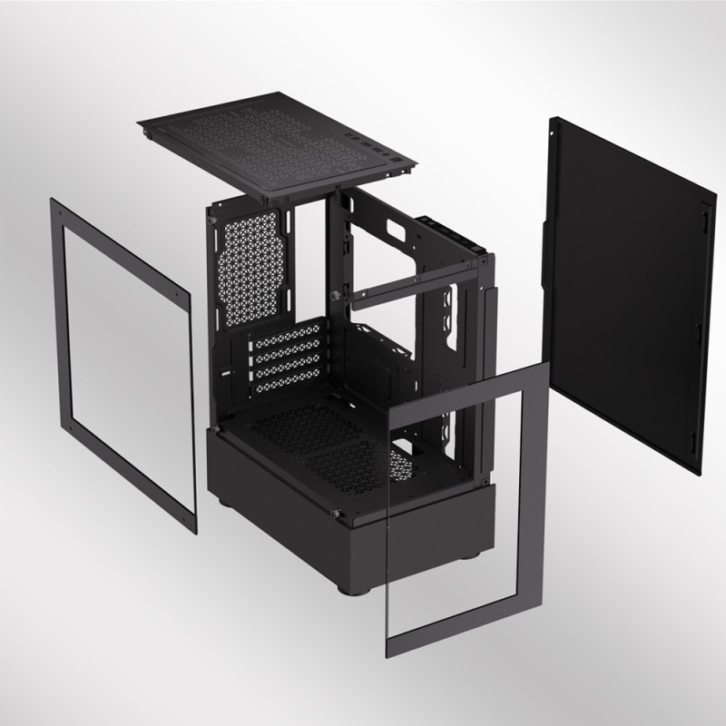 Armaggeddon Gaming Case M-ATX - AQUARON - Duplex Black (Bottom USB Ports-310mm VGA) — Buy in Cyprus with Fast Delivery