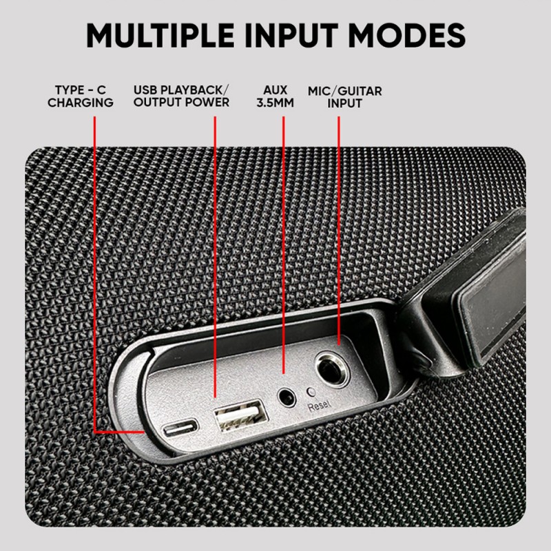 SonicGear StudioBeats III Powerful 240W Portable IPx6 Waterproof Speaker with Bluetooth, USB Large Battery, Microphon...