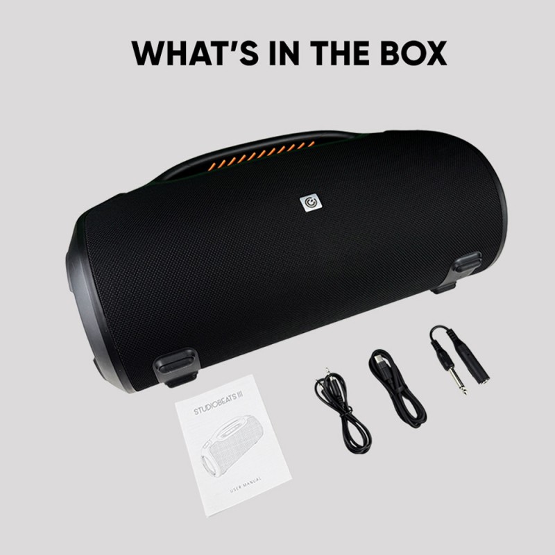 SonicGear StudioBeats III Powerful 240W Portable IPx6 Waterproof Speaker with Bluetooth, USB Large Battery, Microphon...