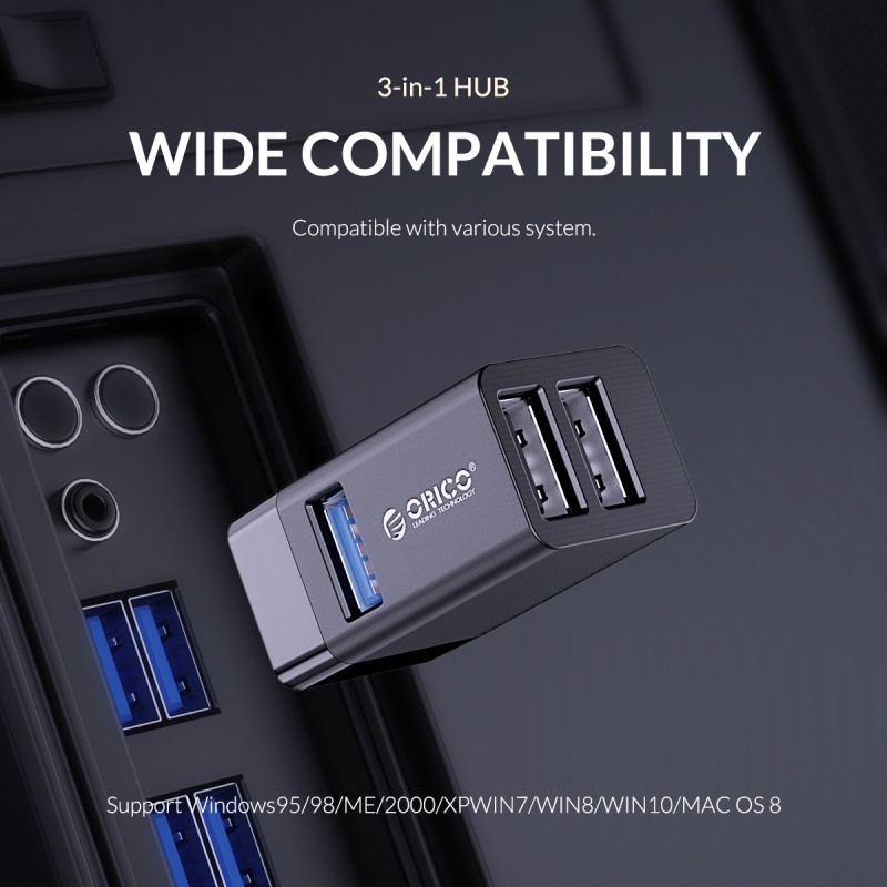 Orico USB-A Hub - MINI-U32 - 3Port Mini Stick type — Buy in Cyprus with Fast Delivery