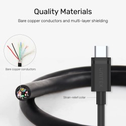 Unitek MC USB-C to USB-A 3.0 Cable - C14103BK-1.5M - USB-C to USB-A 3.0 Cable — Buy in Cyprus with Fast Delivery