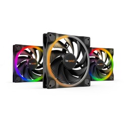 Be Quiet Light Wings 140mm PWM High-Speed Case Fans - 3-Pack, Black, ARGB, 2200 RPM — Buy in Cyprus with Fast Delivery