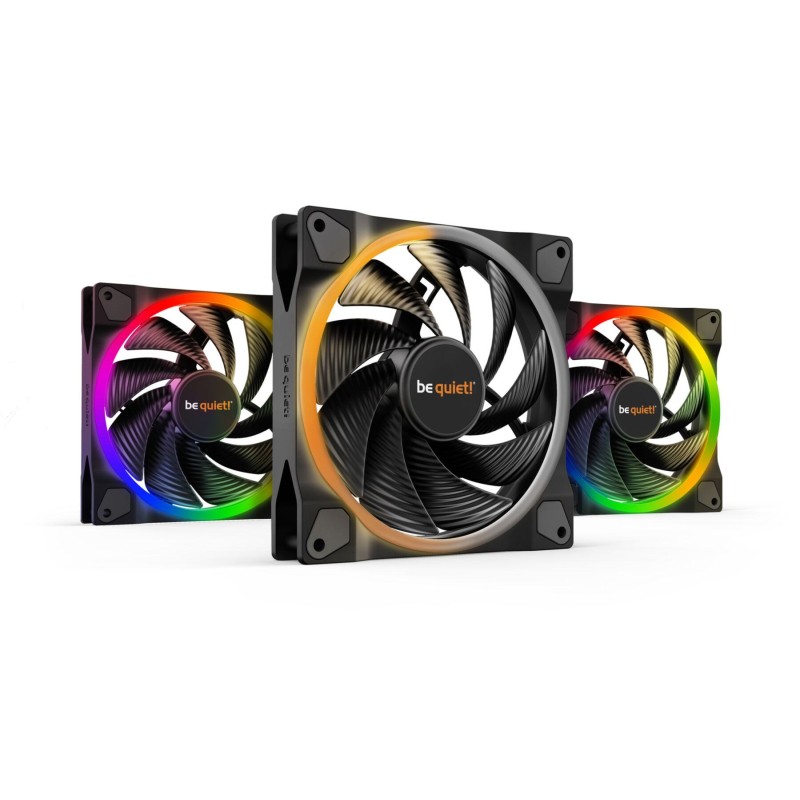 Be Quiet Light Wings 140mm PWM High-Speed Case Fans - 3-Pack, Black, ARGB, 2200 RPM — Buy in Cyprus with Fast Delivery