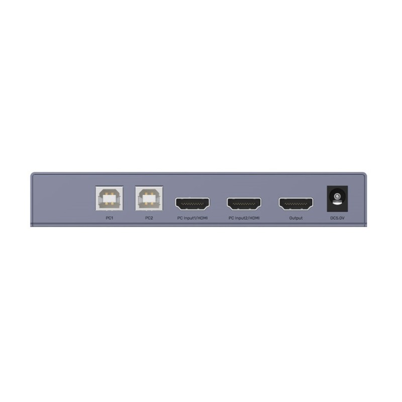 Unitek KVM HDMI 4K60Hz Switch 2-1 with 4-Port USB Hub - V307A - KVM HDMI 4K60Hz Switch 2-1 with 4-Port USB Hub