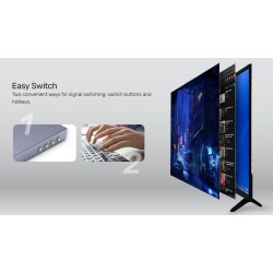 Unitek KVM HDMI 4K60Hz Switch 2-1 with 4-Port USB Hub - V307A - KVM HDMI 4K60Hz Switch 2-1 with 4-Port USB Hub